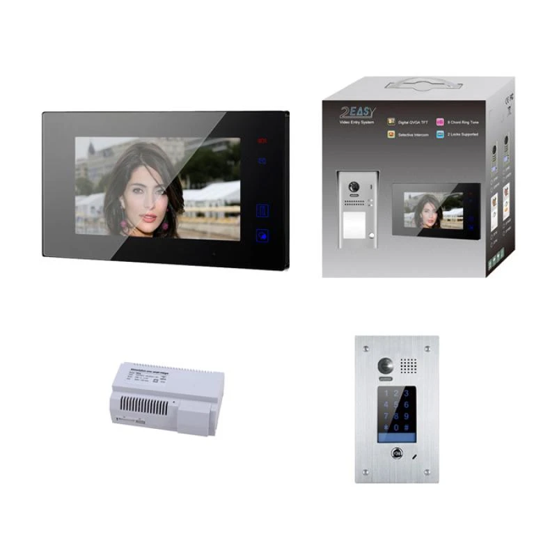 KIT VIDEO AO 7 POUCES AVEC MÉMOIRE + CAMERA ENCASTREE AVEC DIGICODE 3 KIT VIDEO AO 7 POUCES AVEC MÉMOIRE + CAMERA ENCASTREE AVEC DIGICODE