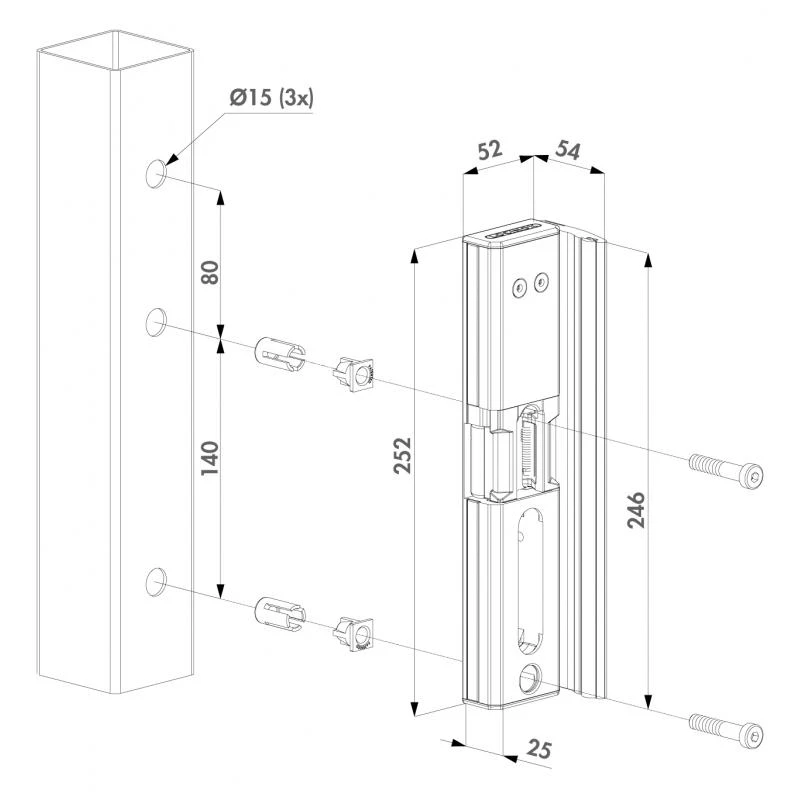MODULEC-SA-9005-R Gâche électrique à Rupture En Applique RAL 9005 LOCINOX 7 MODULEC-SA-9005-R Gâche électrique à Rupture En Applique RAL 9005 LOCINOX – Image 5